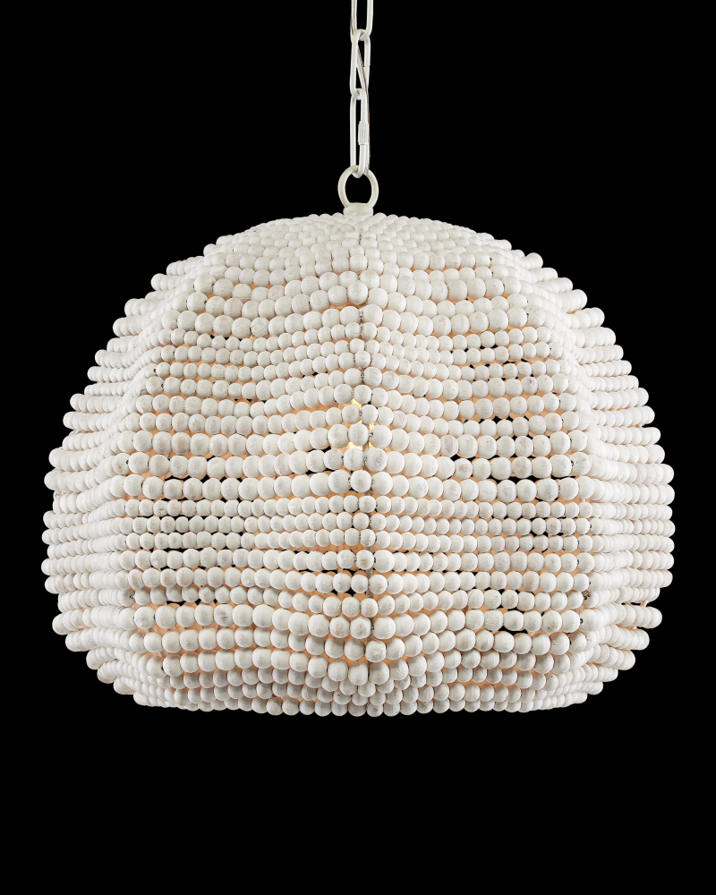 Octavia White Beaded Pendant