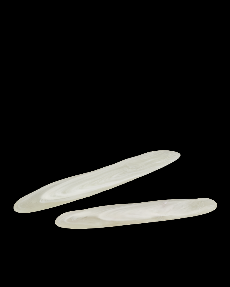 Milky White Tray Set of 2