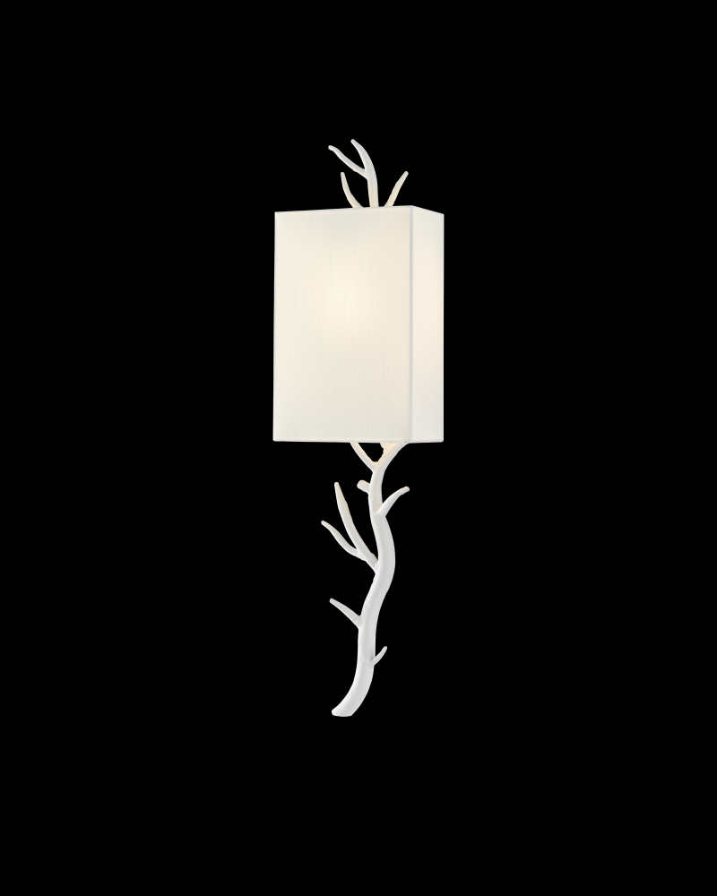 Baneberry White Wall Sconce, W