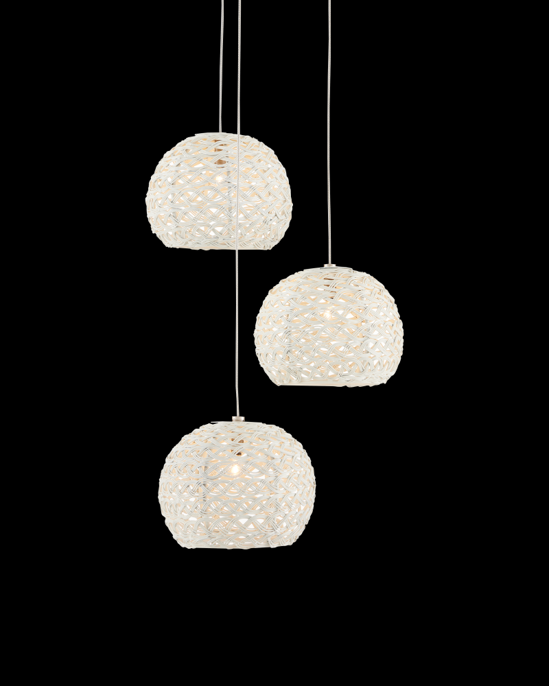 Piero White 3-Light Round Mult