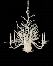 Currey 9218 - Seaward Small White Chandelier