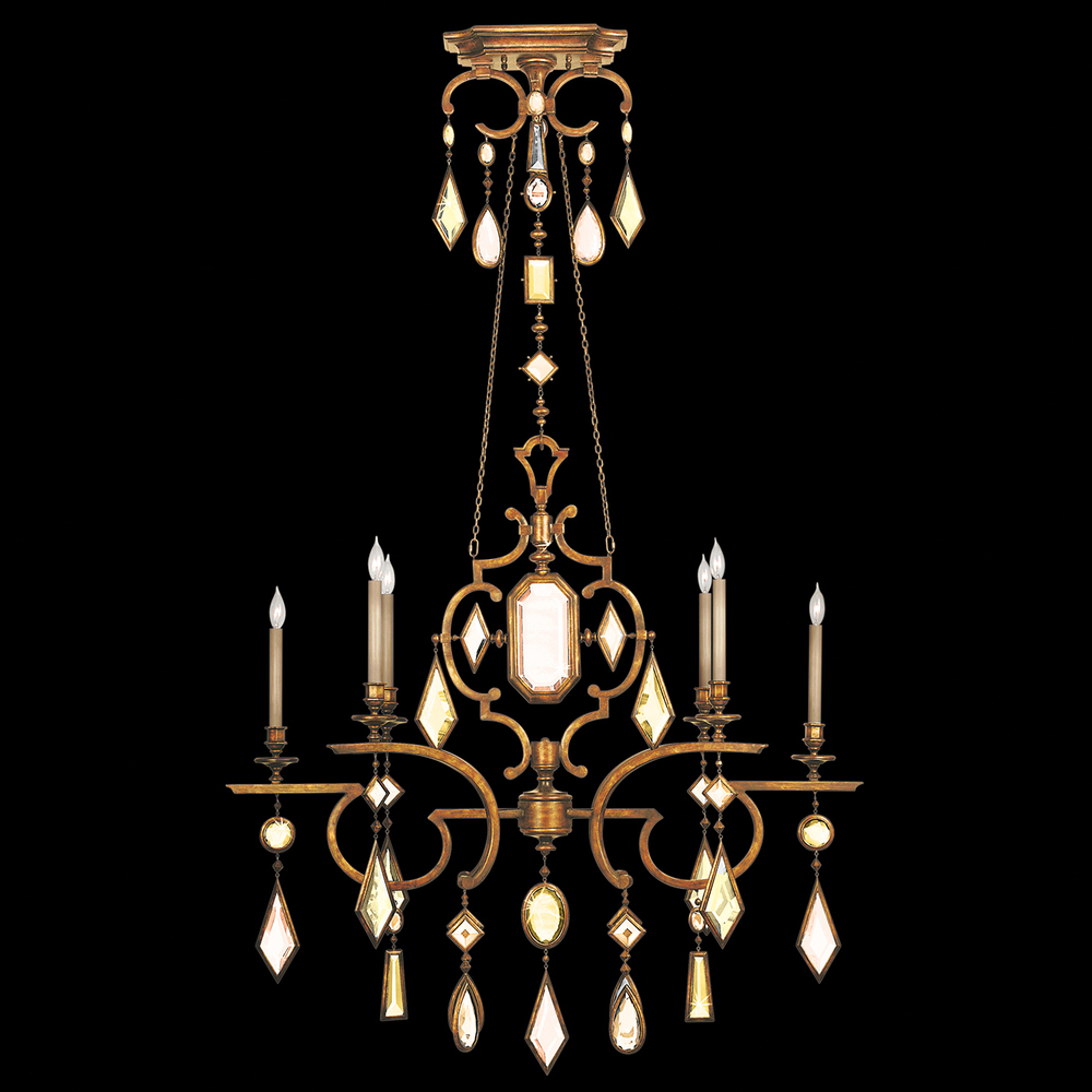 Encased Gems 50" Oblong Chandelier